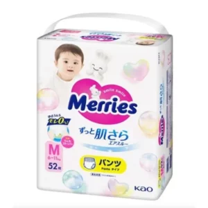 Japoniškos MERRIES sauskelnės-kelnaitės, M, 6-11 kg, 52 vnt.