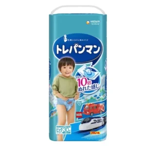 Japoniškos MOONY sauskelnės-kelnaitės pratinančios ant puoduko, XL, 12-22 kg, berniukams, 30 vnt.