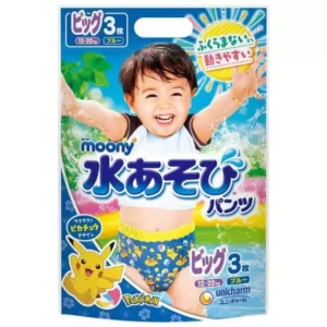 Japoniškos Maudymosi MOONY sauskelnės-kelnaitės, XL, 12-22 kg, berniukams, 3 vnt.