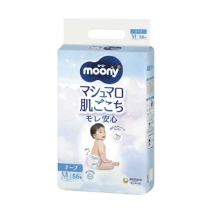Japoniškos MOONY sauskelnės, M, 6-11 kg, 56 vnt.