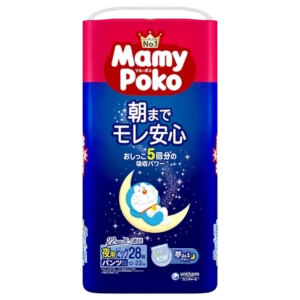 MAMY POKO UNICHARM japoniškos naktinės sauskelnės-kelnaitės XL 28 12-22 kg.