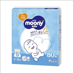 MOONY japoniškos sauskelnės, S, 4-8 kg, 80 vnt.