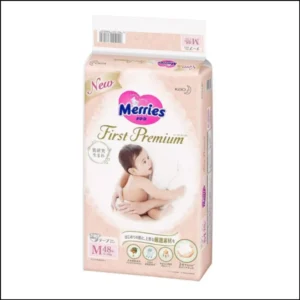 MERRIES First Premium sauskelnės, M, 6-11 kg, 48 vnt.
